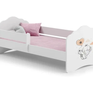 Cama de criança 140 x 70 colchão e estrado incluídos Kobi Wave Elephant Cama de criança 140 x 70 colchão e estrado incluídos Kobi Wave Elephant