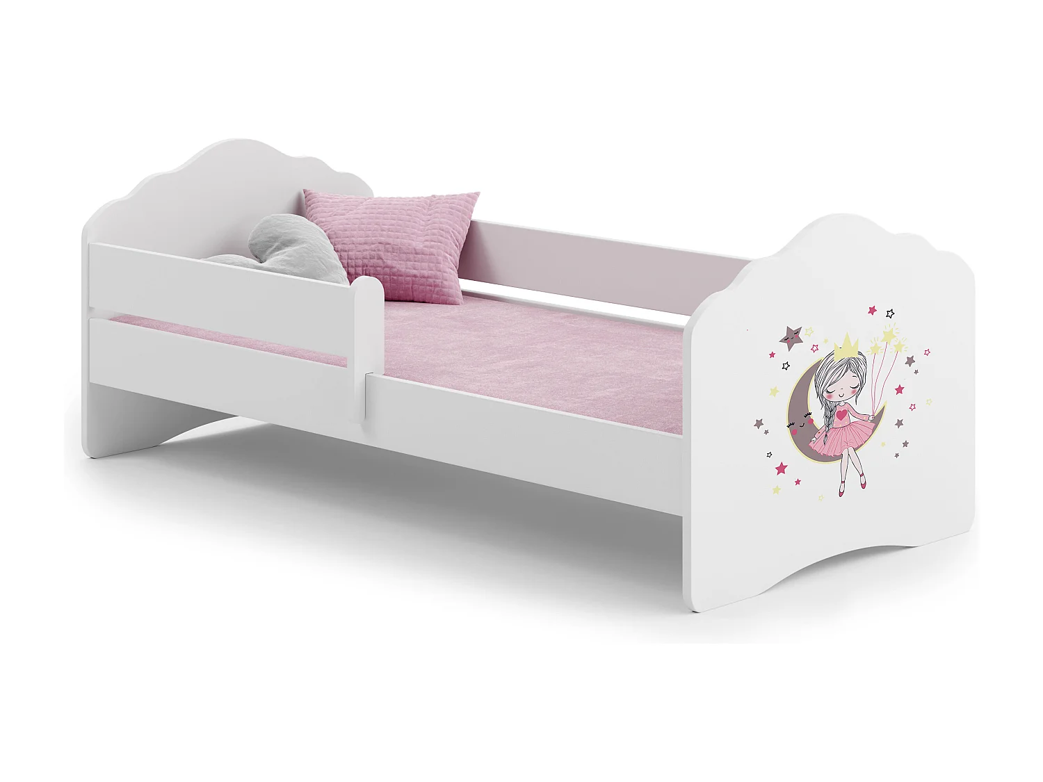 Cama de criança 140 x 70 colchão e estrado incluídos Kobi Wave Sleeping Princess