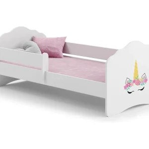 Cama de criança 160 x 80 colchão e estrado incluídos Kobi Wave Unicorn horn Cama de criança 160 x 80 colchão e estrado incluídos Kobi Wave Unicorn horn