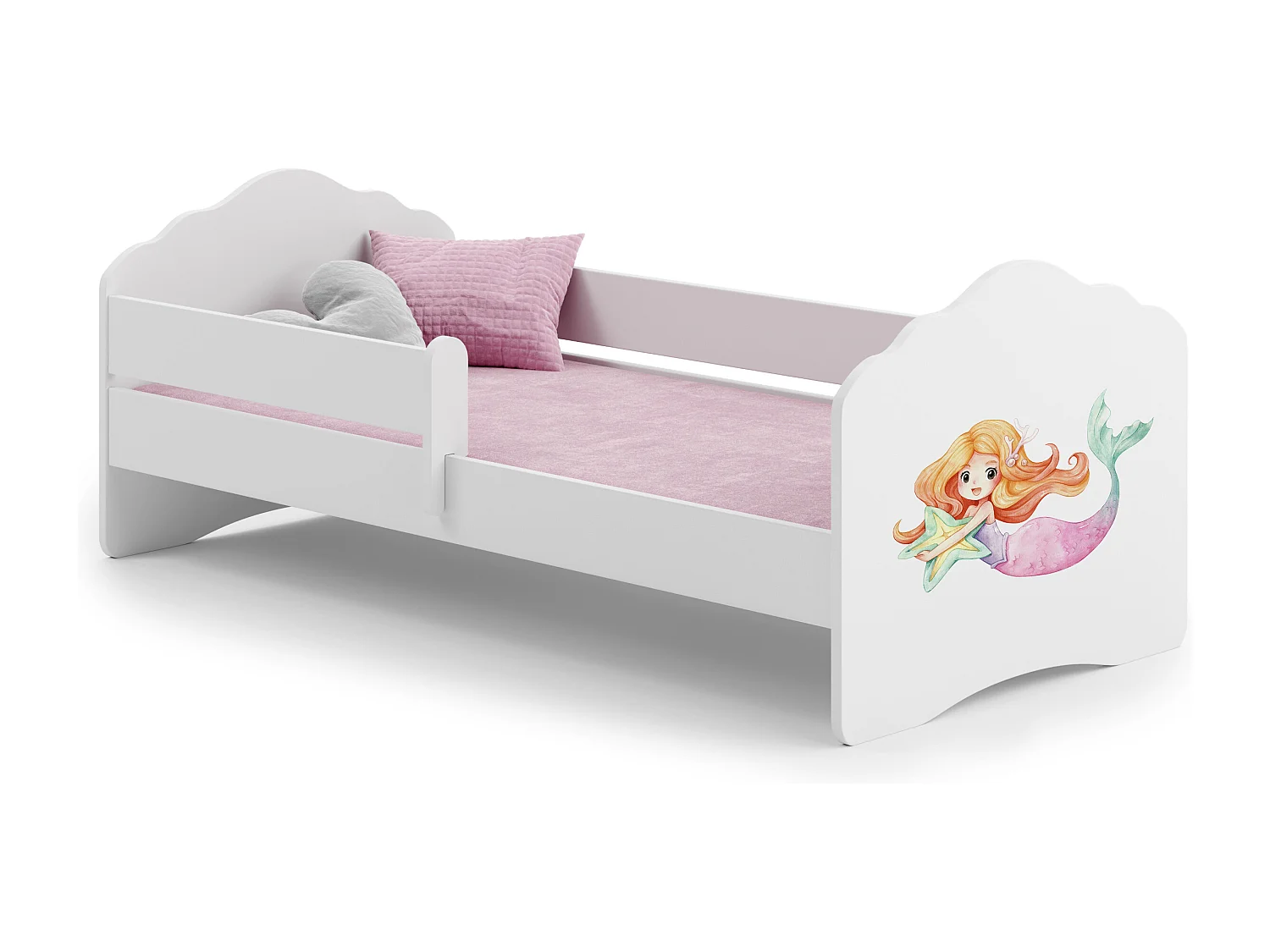 Cama de criança 160 x 80 colchão e estrado incluídos Kobi Wave Mermaid
