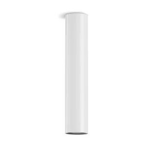 Deckenleuchte im modernen Stil TANIA – H. 33 cm x T. 5,5 cm – GU10 50W – Stahl und Weiß – IP20