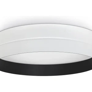 VORADA moderne stijl plafondlamp – D. ø30 cm – LED COB AC 12W – 1030 lm Y 3K – IP20 – lampenkap met synthetische geplooide linten – staal en beige VORADA moderne stijl plafondlamp – D. ø30 cm – LED COB AC 12W – 1030 lm Y 3K – IP20 – lampenkap met synthetische geplooide linten – staal en beige