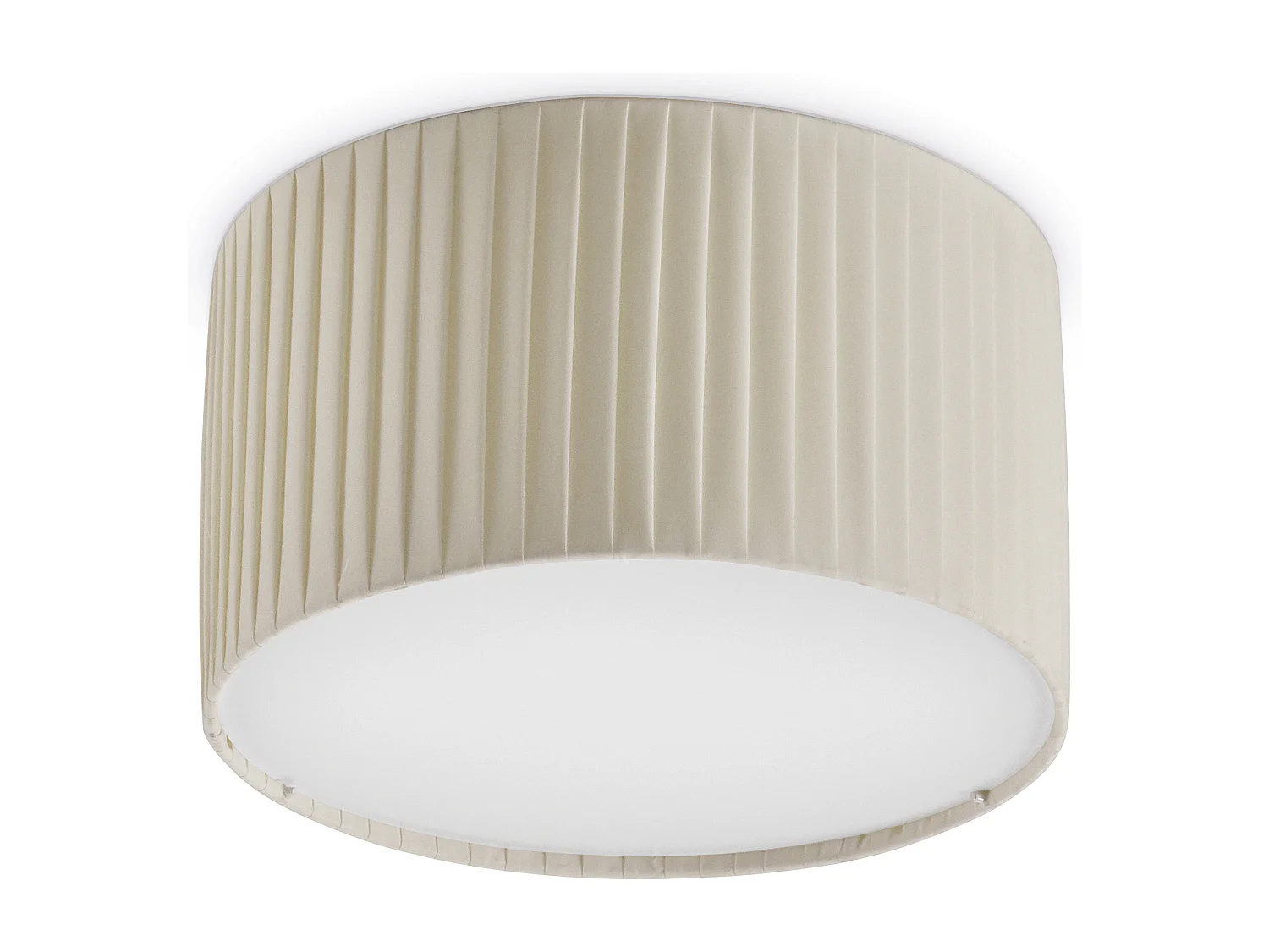 VORADA moderne stijl plafondlamp - D. ø30 cm - LED COB AC 12W - 1030 lm Y 3K - IP20 - lampenkap met synthetische geplooide linten - staal en beige