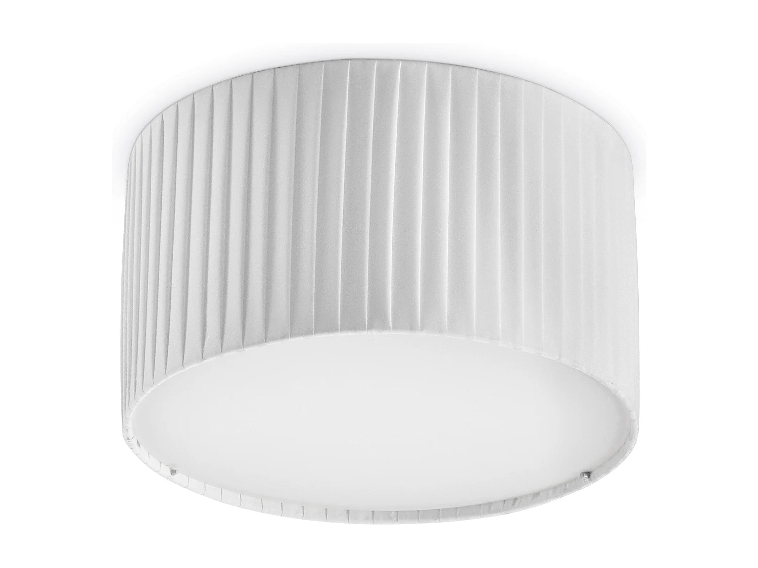 VORADA moderne stijl plafondlamp - D. ø30 cm - LED COB AC 12W - 1030 lm Y 3K - IP20 - lampenkap met synthetische geplooide linten - staal en wit