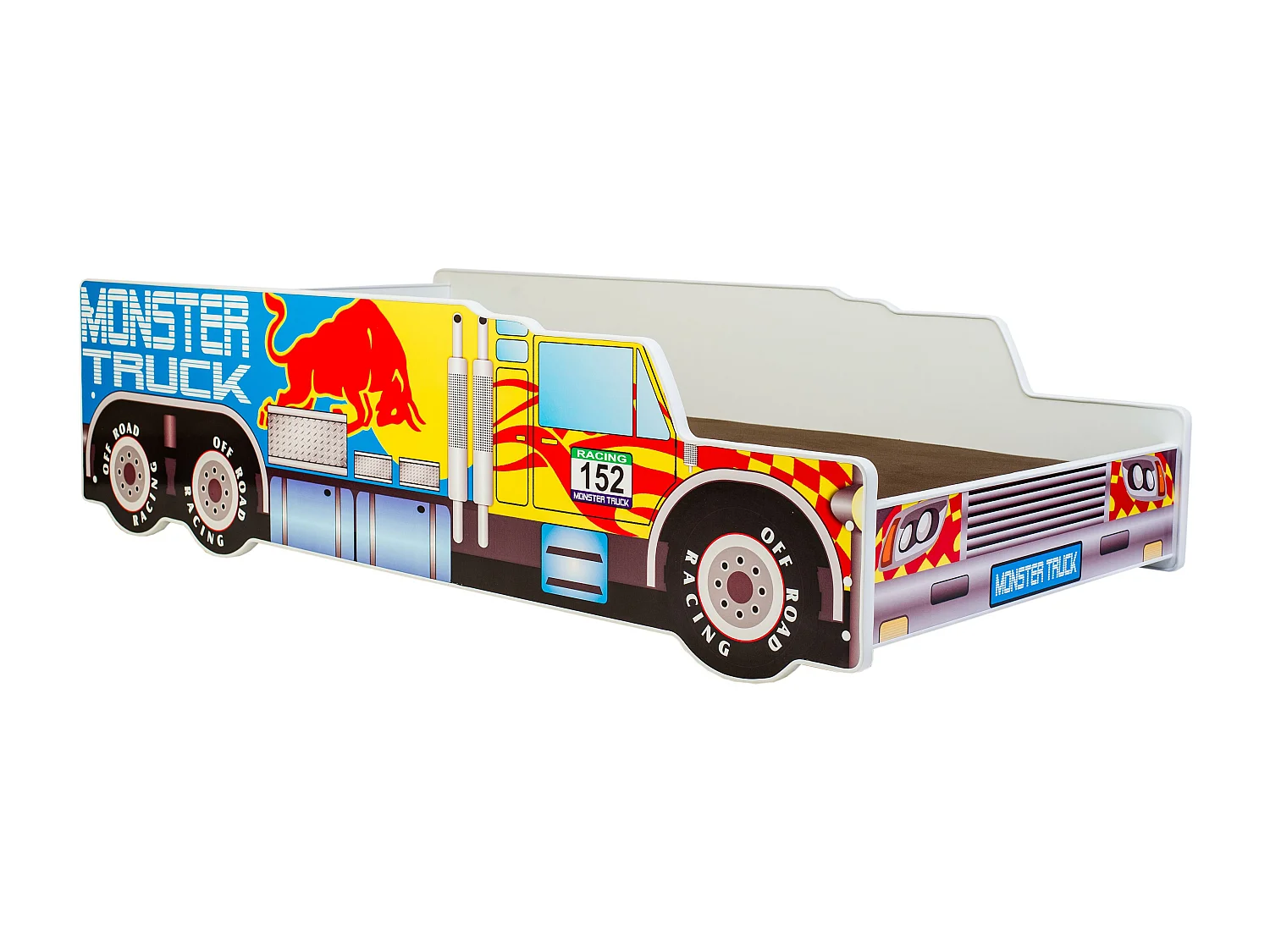 Cama de criança com colchão e estrado incluídos 140 x 70 Kobi Monster Truck