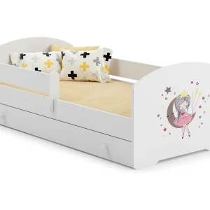 Cama de criança 140 x 70 com gaveta, colchão e estrado incluídos Kobi Luk Sleeping Princess Cama de criança 140 x 70 com gaveta, colchão e estrado incluídos Kobi Luk Sleeping Princess