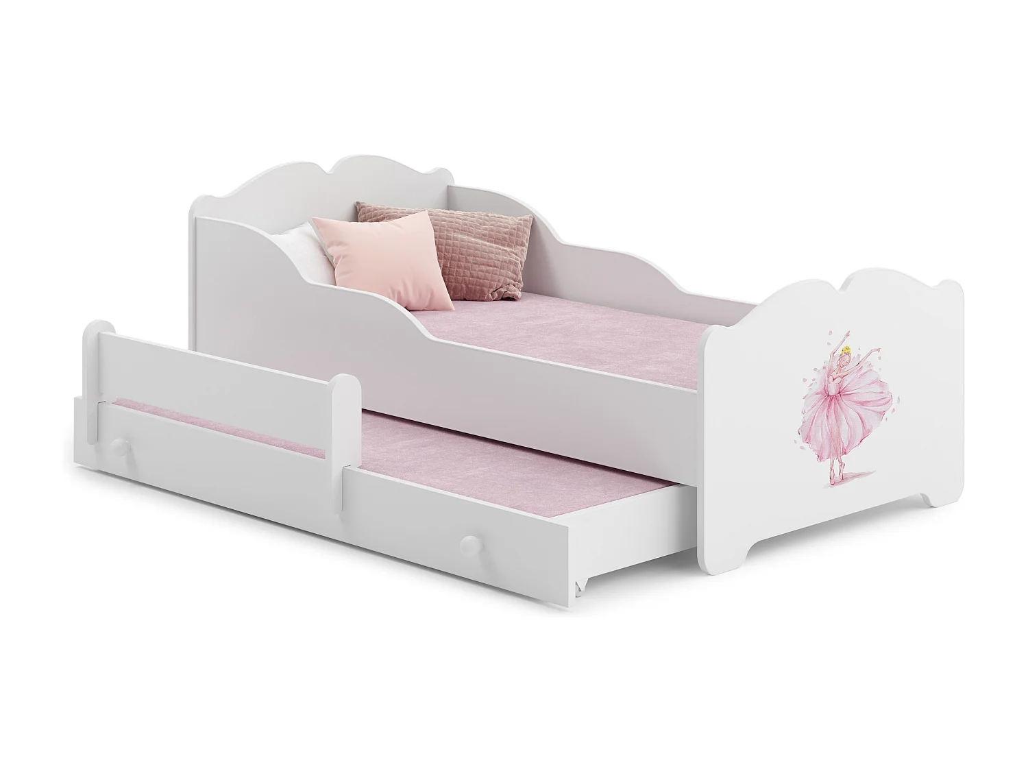 Cama dupla 160 x 80 com colchões e estrados incluídos Kobi Anna Princess in the Crown