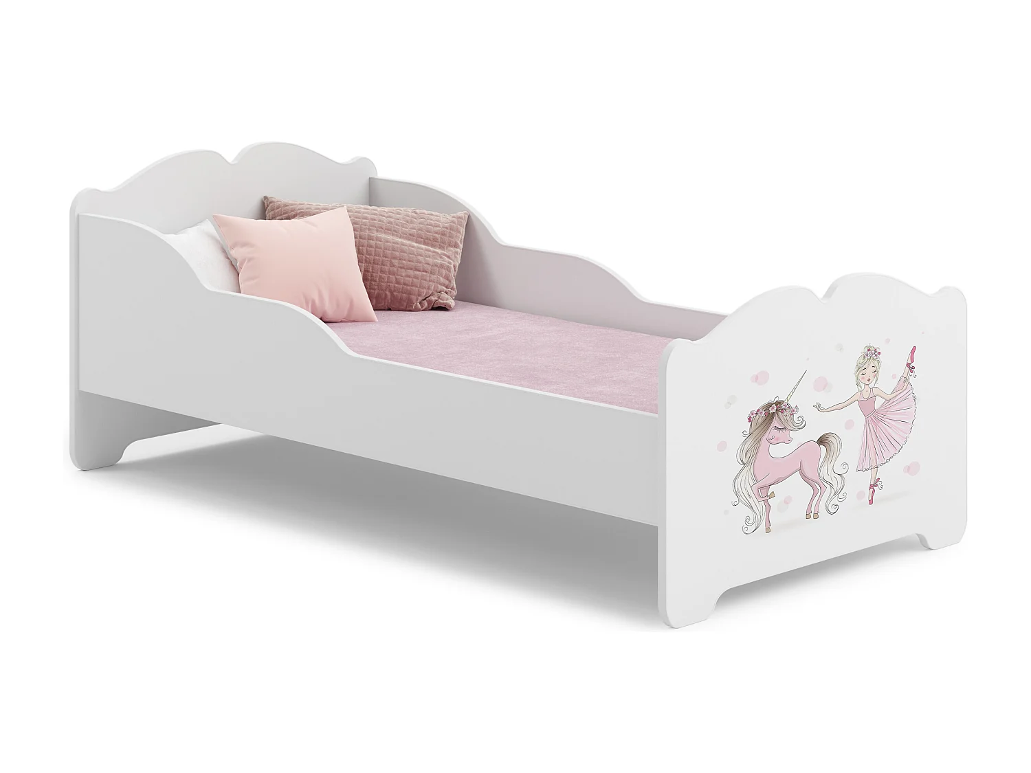 Cama de criança 160 x 80 com colchão e estrado incluídos Kobi Anna Girl with a unicorn