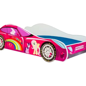 Cama de criança 140 x 70 cm com colchão e estrado incluídos Kobi Pink Car Cama de criança 140 x 70 cm com colchão e estrado incluídos Kobi Pink Car