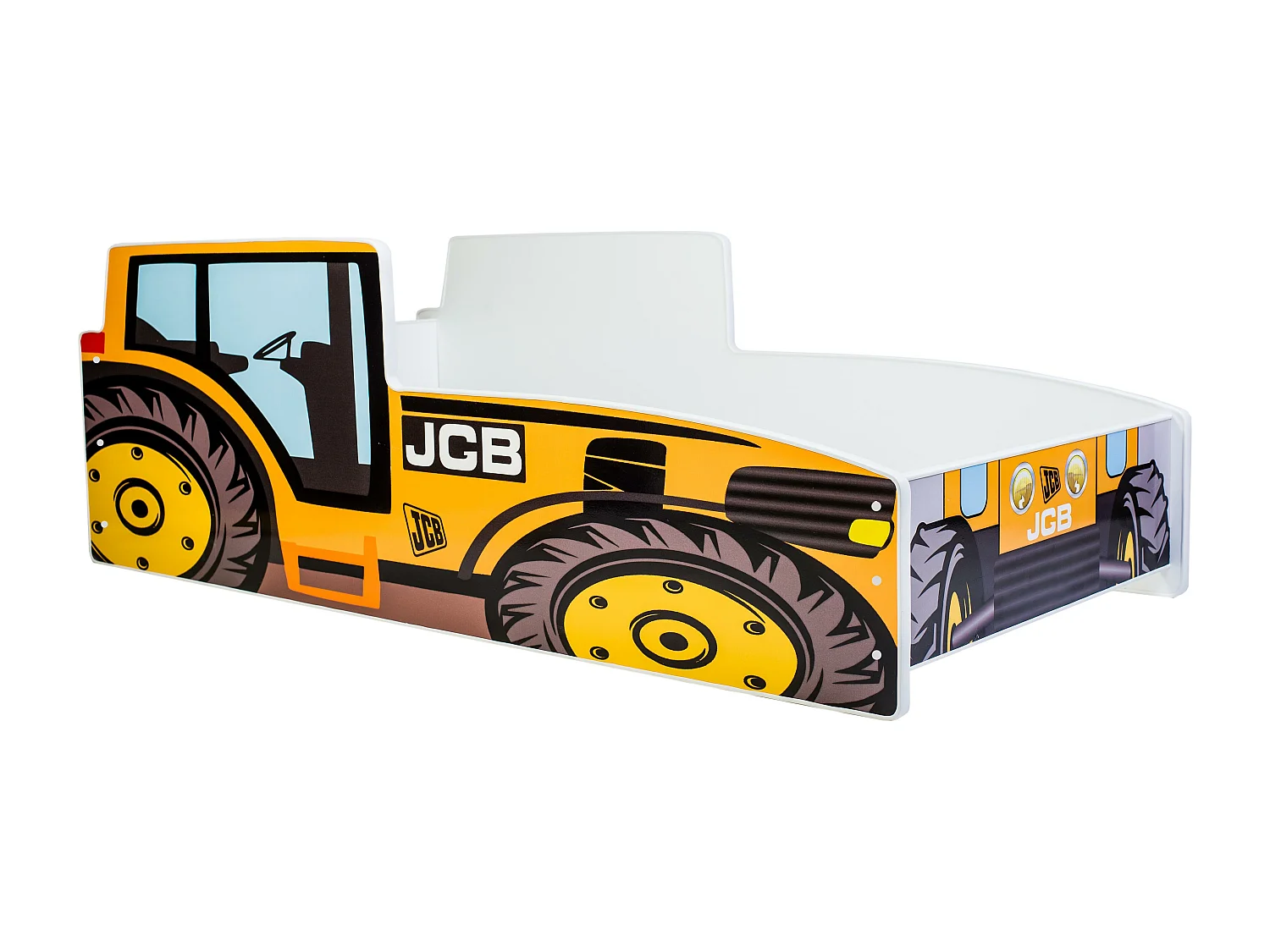 Cama de criança com colchão e estrado incluídos 140 x 70 Kobi Tractor Yellow