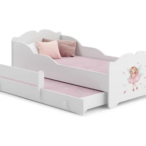 Cama dupla 160 x 80 com colchões e estrados incluídos Kobi Anna Girl with Wings