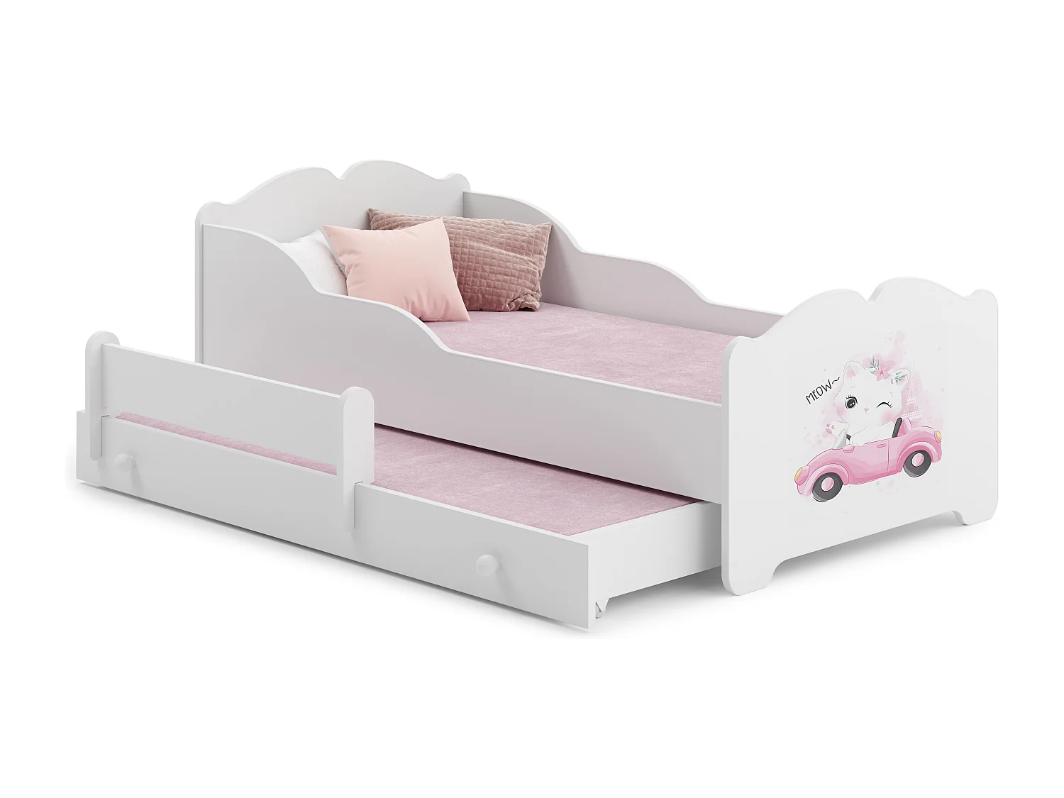 Cama dupla 160 x 80 com colchões e estrados incluídos Kobi Anna Cat