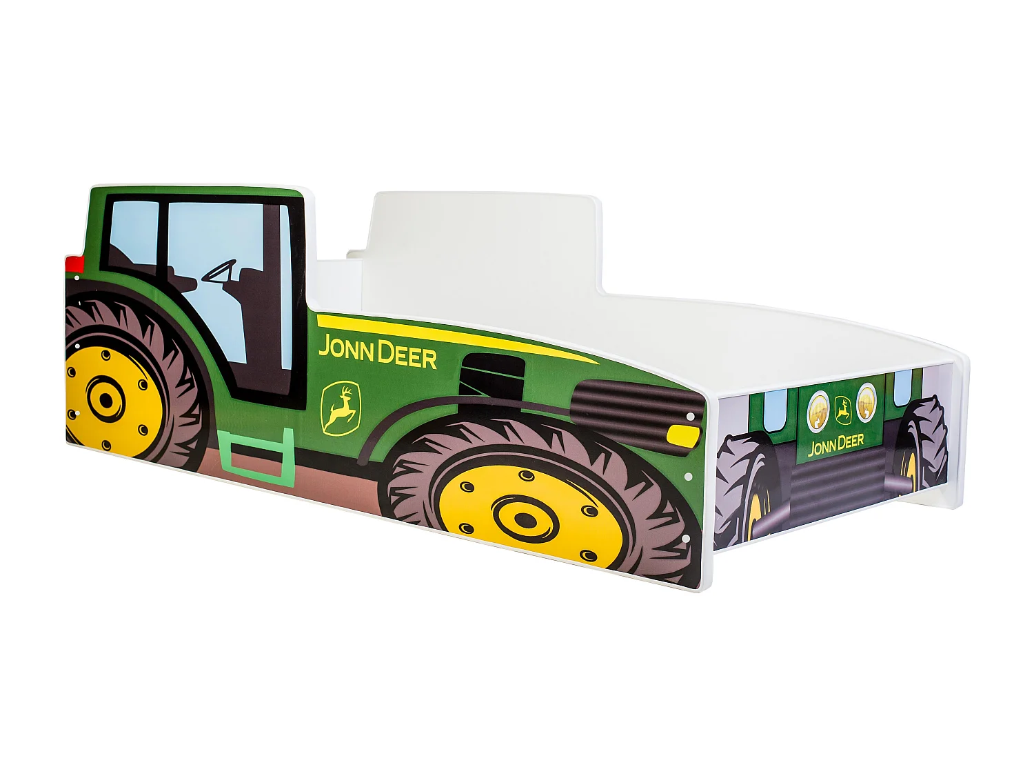 Cama de criança com colchão e estrado incluídos 160 x 80 Kobi Tractor Green