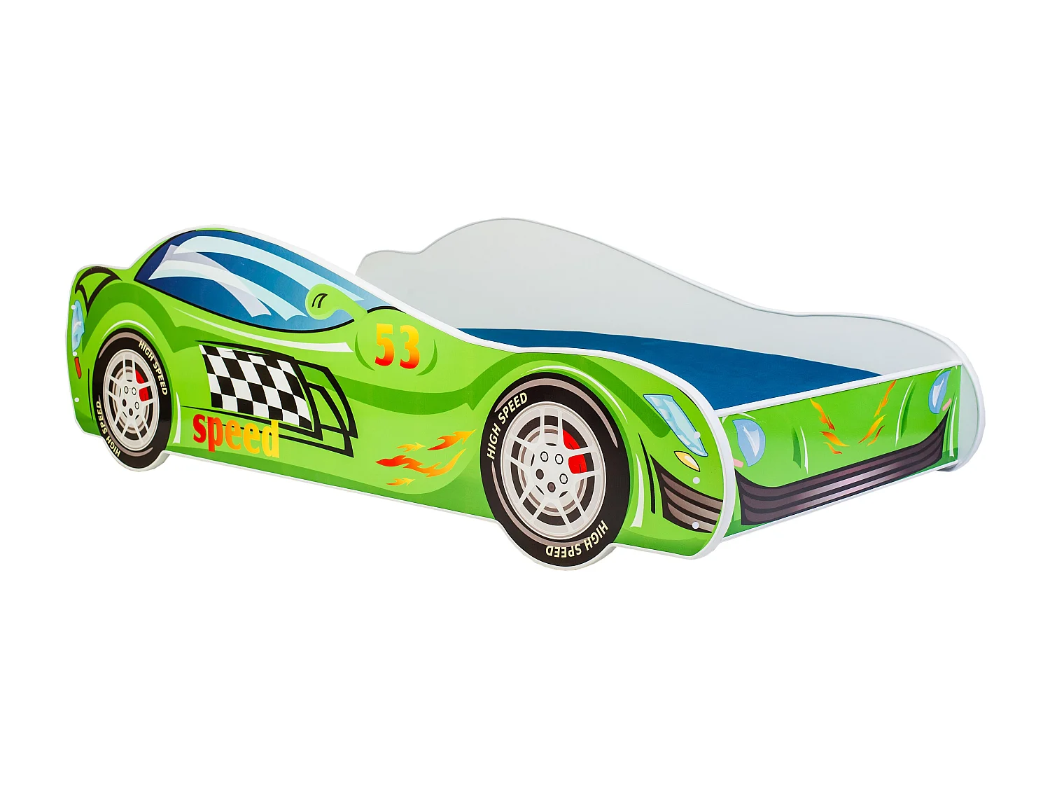 Cama de criança com colchão e estrado incluídos 140 x 70 Kobi Speed Car