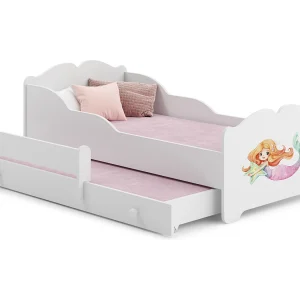 Cama dupla 160 x 80 com colchões e estrados incluídos Kobi Anna Anna Mermaid