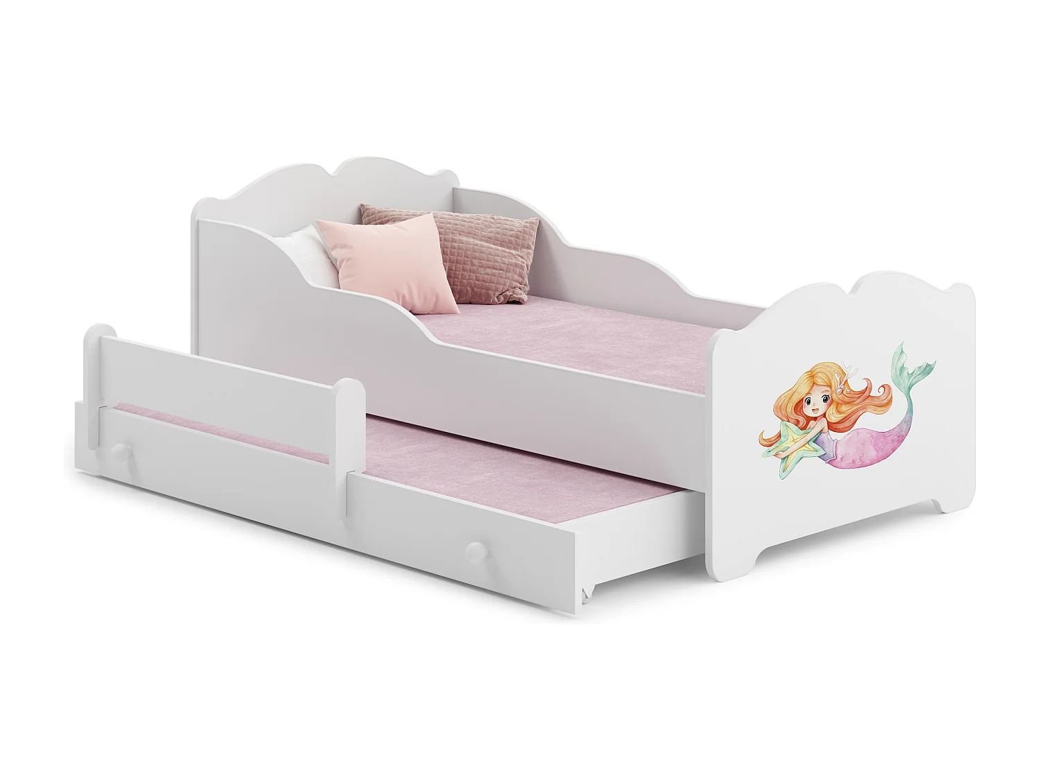 Cama dupla 160 x 80 com colchões e estrados incluídos Kobi Anna Anna Mermaid