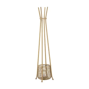 Bruine metalen kapstok met paraplubak, 49x49x175 cm Bruine metalen kapstok met paraplubak, 49x49x175 cm