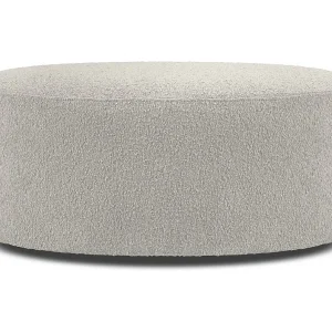 Draaibare poef "Adam" Boucle, Lichtgrijs – 80x80x36cm Draaibare poef "Adam" Boucle, Lichtgrijs – 80x80x36cm