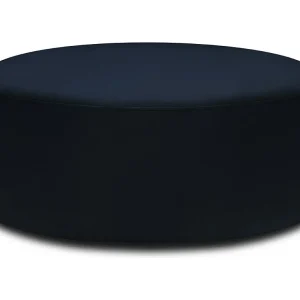 Draaibare poef "Adam" Flueel, Koningsblauw – 80x80x36cm Draaibare poef "Adam" Flueel, Koningsblauw – 80x80x36cm