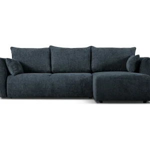 Converteerbare hoekbank rechts met opbergdoos "Matera" 4 zitplaatsen, Chenille, Koningsblauw – 253x173x86cm Converteerbare hoekbank rechts met opbergdoos "Matera" 4 zitplaatsen, Chenille, Koningsblauw – 253x173x86cm