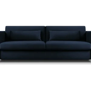 Converteerbare bank "Yanis" 3 zitplaatsen, Flueel, Koningsblauw – 202x102x80cm Converteerbare bank "Yanis" 3 zitplaatsen, Flueel, Koningsblauw – 202x102x80cm