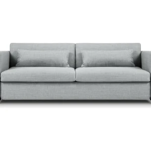 Converteerbare bank "Yanis" 3 zitplaatsen, Structurele stof, Lichtgrijs – 202x102x80cm Converteerbare bank "Yanis" 3 zitplaatsen, Structurele stof, Lichtgrijs – 202x102x80cm
