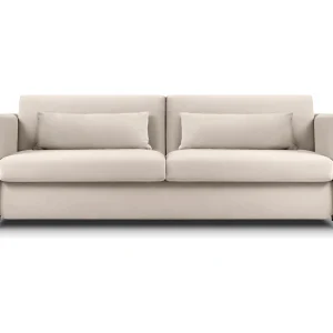 Converteerbare bank "Yanis" 3 zitplaatsen, Flueel, Beige – 202x102x80cm Converteerbare bank "Yanis" 3 zitplaatsen, Flueel, Beige – 202x102x80cm