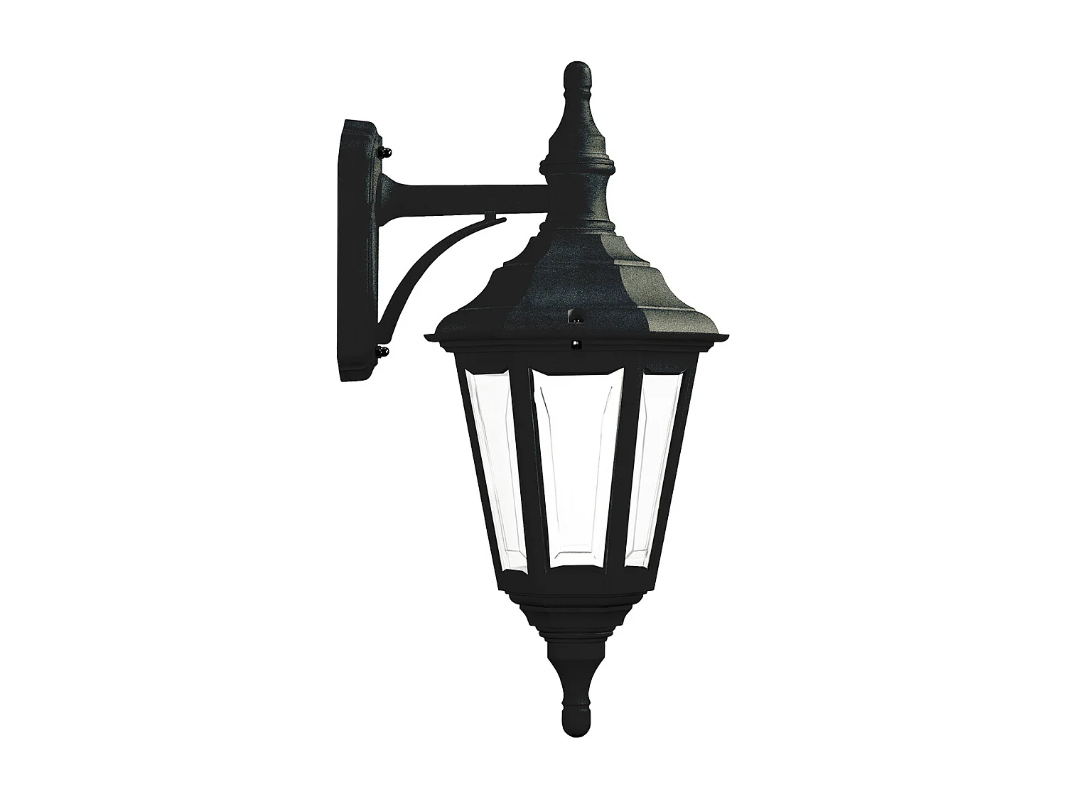 CLIC CLAC 6 klassieke stijl wandlamp - H 46 cm x breedte 23 cm - E27 42W - polyamide - ip44 - zwart