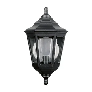 CLIC CLAC 6 klassieke stijl wandlamp – H 44 cm x breedte 25 cm – E27 42W – polyamide – ip44 – zwart
