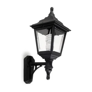 CLIC CLAC 4 wandlamp klassieke stijl – H 45 cm x breedte 32 cm – E27 42W – polyamide – ip44 – zwart