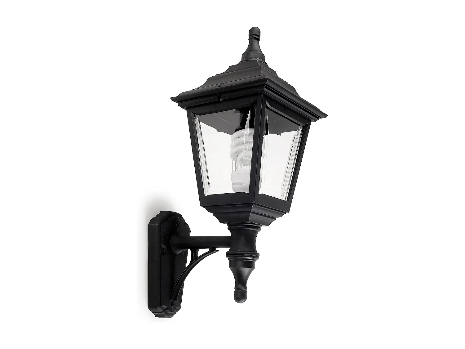 CLIC CLAC 4 wandlamp klassieke stijl - H 45 cm x breedte 32 cm - E27 42W - polyamide - ip44 - zwart