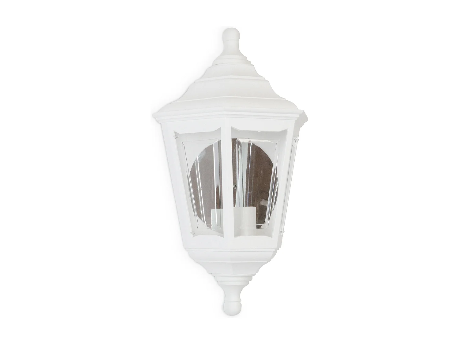 CLIC CLAC 6 klassieke stijl wandlamp - H 44 cm x breedte 25 cm - E27 42W - polyamide - ip44 - wit