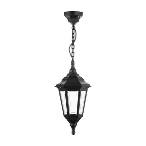 CLIC CLAC 6 klassieke stijl plafondlamp – H 73 cm – E27 42W – polyamide – ip44 – zwart