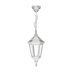 CLIC CLAC 6 klassieke stijl plafondlamp – H 73 cm – E27 42W – polyamide – ip44 – wit