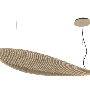 FISH hout en aluminium plafondlamp – moderne stijl – Lengte 142,7 x Breedte 42,8 cm x H 150 cm max – IP20, 26W SMD LED – 2870 lm – 2,7K – 120º – beukenhout FISH hout en aluminium plafondlamp – moderne stijl – Lengte 142,7 x Breedte 42,8 cm x H 150 cm max – IP20, 26W SMD LED – 2870 lm – 2,7K – 120º – beukenhout