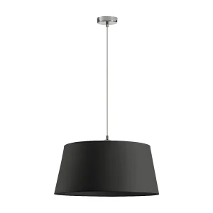 Deckenleuchte FIRENZE im klassischen und modernen Stil – Höhe 190 cm – transparentes Kabel – Lampenschirm ø50 cm – E27 60W – IP20 – Stahl und Beige