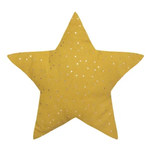 Decoratief Kussen Ster Berlingot Oker 40 x 40 cm Geometrische Motieven