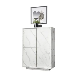Buffet 4 deuren, collectie COLOMARMO, kleur wit marmer effect, ideaal in uw woonkamer of eetkamer Buffet 4 deuren, collectie COLOMARMO, kleur wit marmer effect, ideaal in uw woonkamer of eetkamer