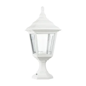 CLIC CLAC 4 Außenleuchte im klassischen Stil – Höhe 43 cm x Breite 20,5 cm – E27 42 W – Polyamid – IP44 – Weiß