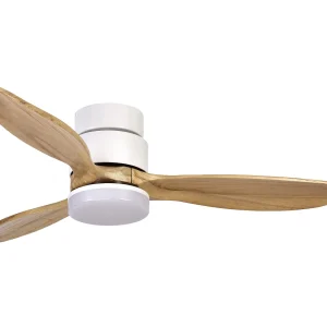 Deckenventilator MISTRAL im modernen Stil – Gleichstrommotor – 24 W SMD-LED – K Select – Fernbedienung – Licht – 3 Flügel – ø132 cm – Stahl und Holz – Ahorn Deckenventilator MISTRAL im modernen Stil – Gleichstrommotor – 24 W SMD-LED – K Select – Fernbedienung – Licht – 3 Flügel – ø132 cm – Stahl und Holz – Ahorn