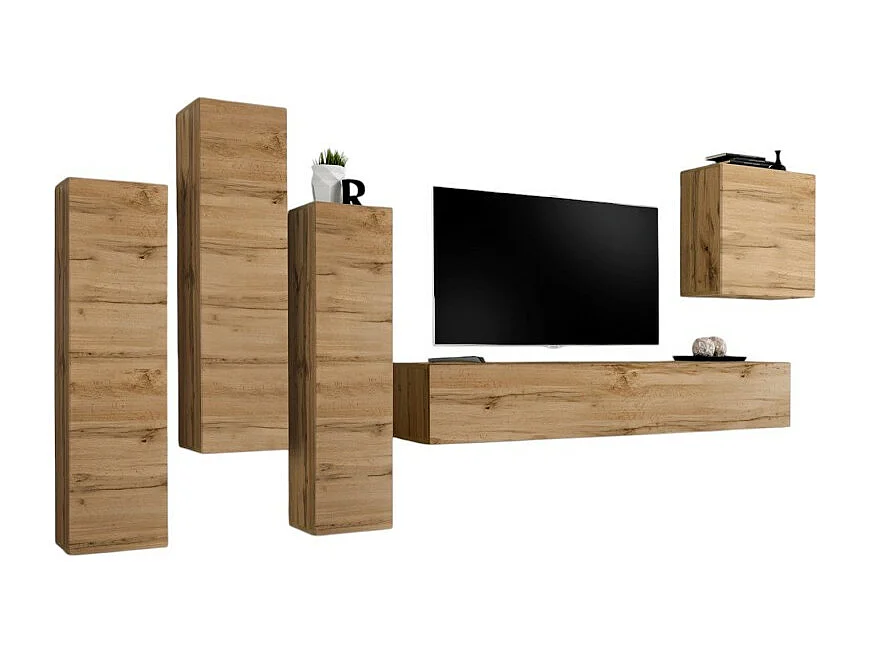 Set van design woonkamermeubels collectie SWITCH III. Kleur Wotan eik.