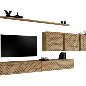 Design woonkamerset uit de SWITCH VII collectie, eiken kleur met gefreesde afwerkingen. Design woonkamerset uit de SWITCH VII collectie, eiken kleur met gefreesde afwerkingen.