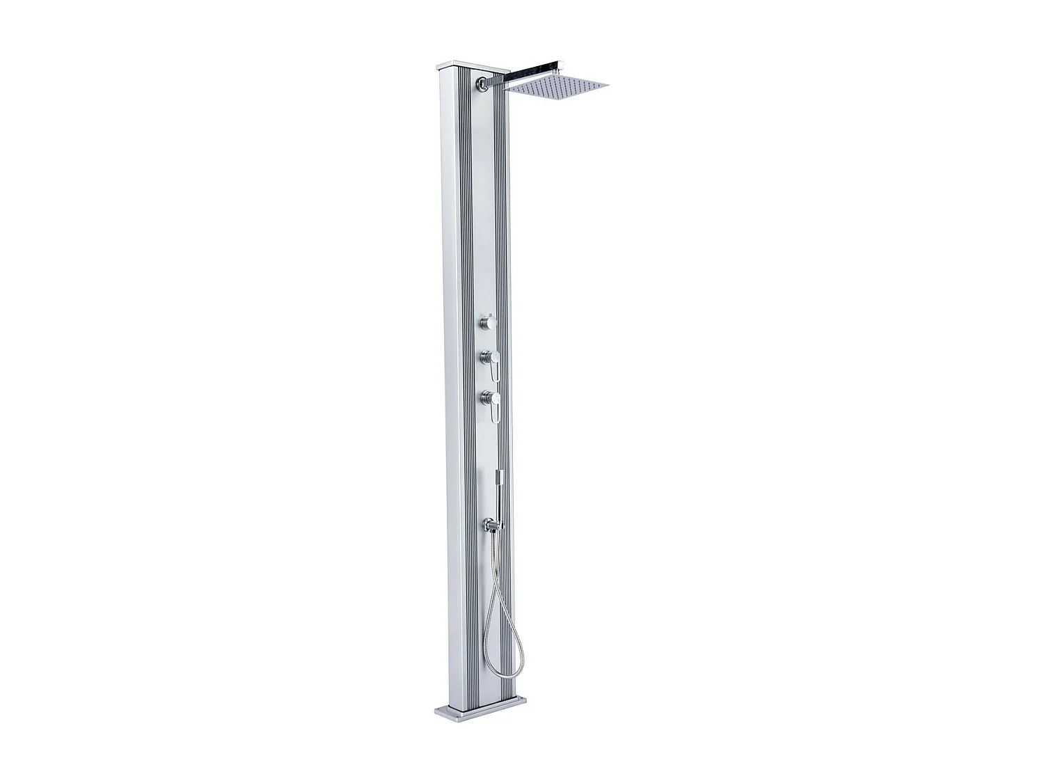 Dada Recht 32.4x14x228cm 40L Hybride Buitendouche - Warm/Koud Water Aansluitingen - Afneembare Handdouche - Anti-kalk