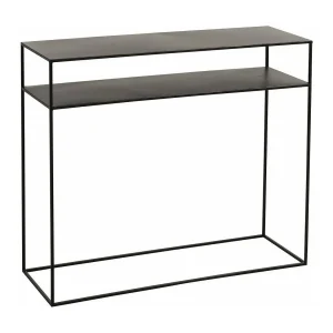 Console 2 planken zwart metaal Azinah L 105 cm