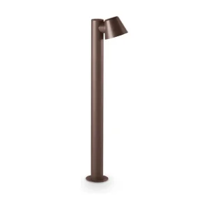 Cilindrische tuinpaal voor buiten, van bruin aluminium Cilindrische tuinpaal voor buiten, van bruin aluminium