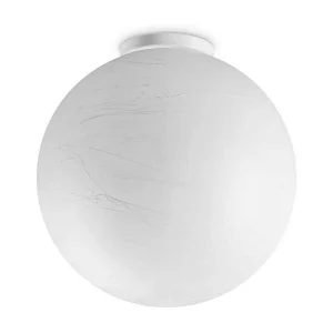 CARTA pl1 d30, Ronde plafondlamp met Ideal Lux-papiereffect CARTA pl1 d30, Ronde plafondlamp met Ideal Lux-papiereffect