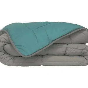 Dekbed Microvezel 400g/m2 CALGARY – 200 x 200 cm – Grijs en Groen – Volwassene