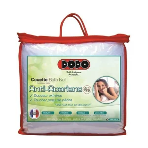 Deken met gemiddelde temperatuur 350g/m² BELLE NUIT 140x200cm – Polyester anti-mijt – Gemaakt in Frankrijk