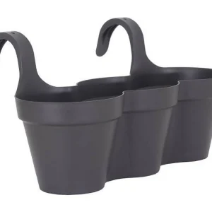 Capri Triple Balkon Bloempot 30,5 x 54 x 28 cm – 11 L – Antracietgrijs Capri Triple Balkon Bloempot 30,5 x 54 x 28 cm – 11 L – Antracietgrijs