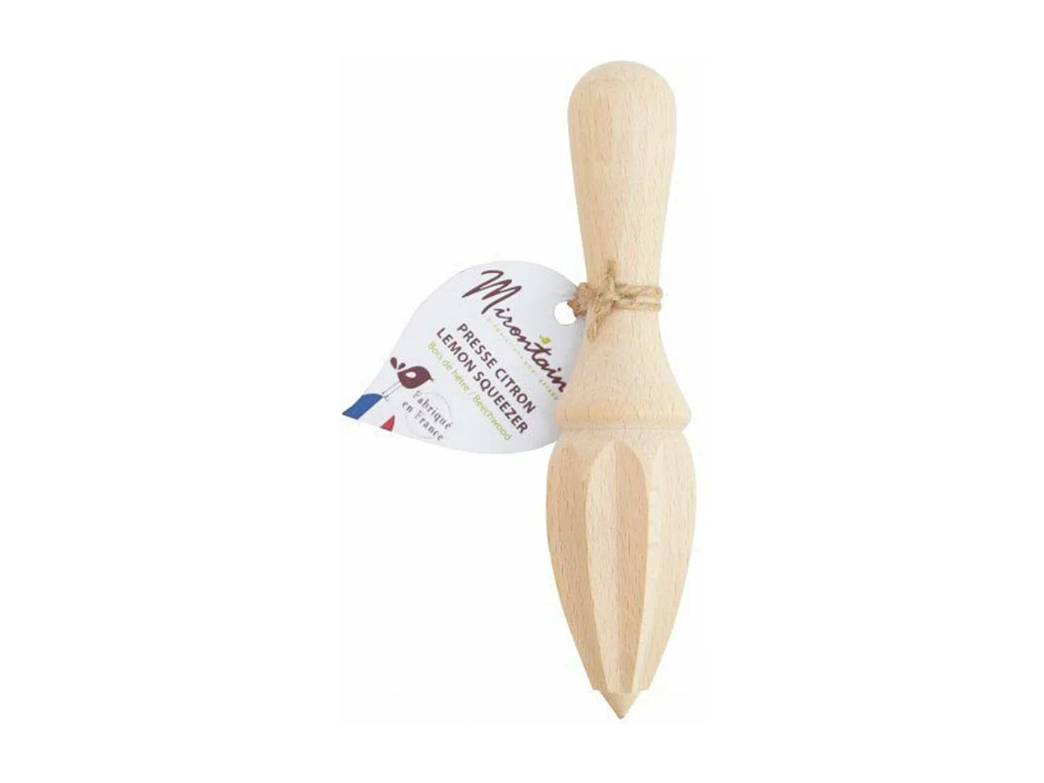 Citroenpers met beukenhouten handvat - 15,5 x 4 cm